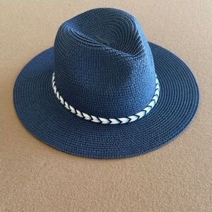 Stylish Blue Woven Hat